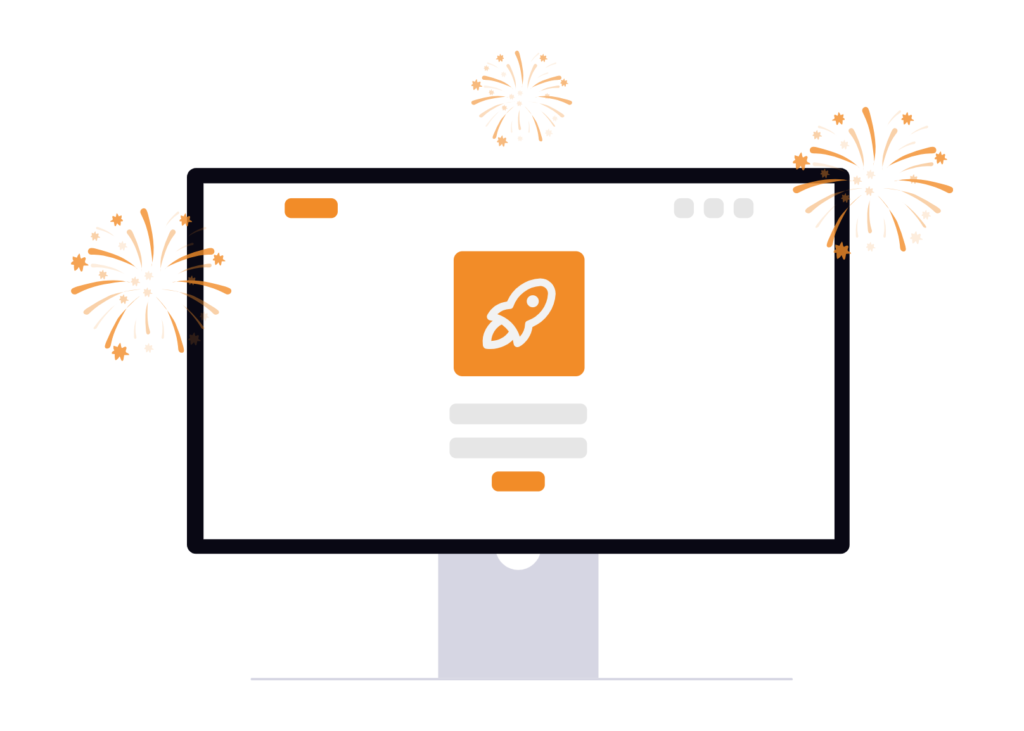 ホームページ公開後の運用スタートを表したイラスト